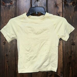 Yellow Short Sleeve Athletic Top